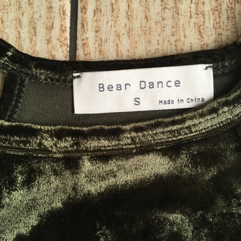 Bear Dance Women’s Olive Green Mini Dress Sz S - Picture 6 of 7